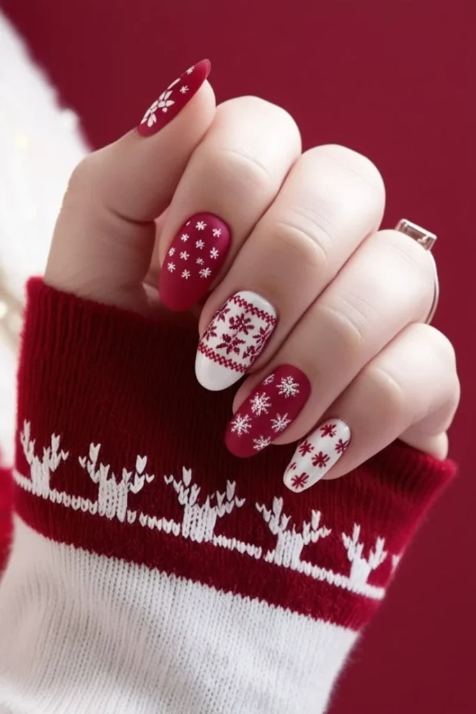 Make Your Holiday Mani Feel Magical With These 15 Christmas Nail Ideas 13 Christmas Sweater Nails