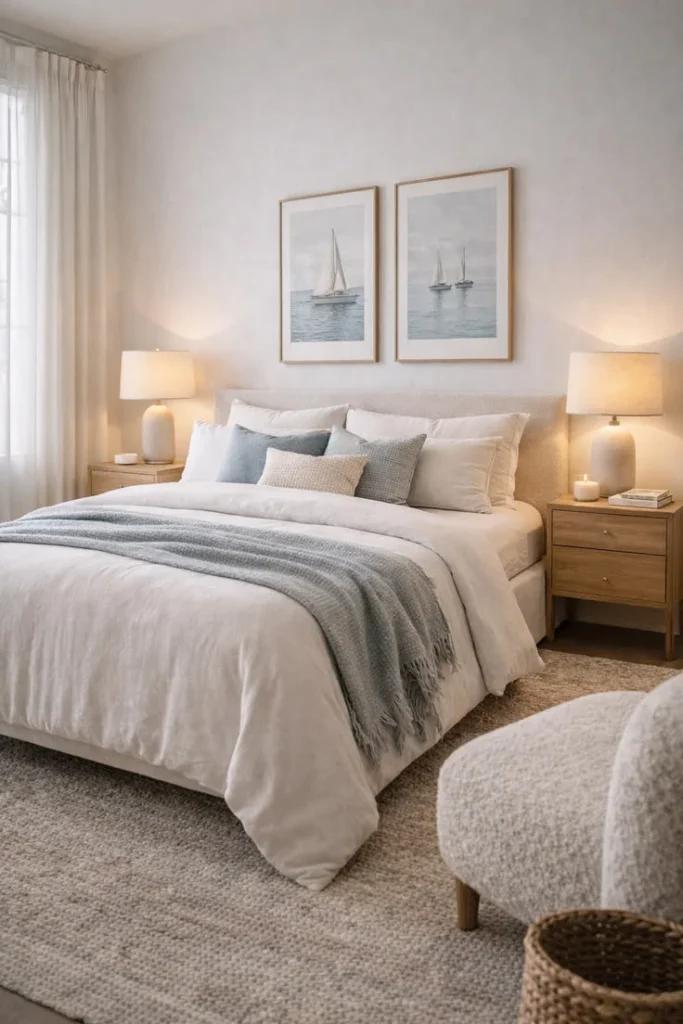 19 Guest Bedroom Ideas That Look Straight Out of a Luxury Hotel 7 Coastal Calm Bedroom