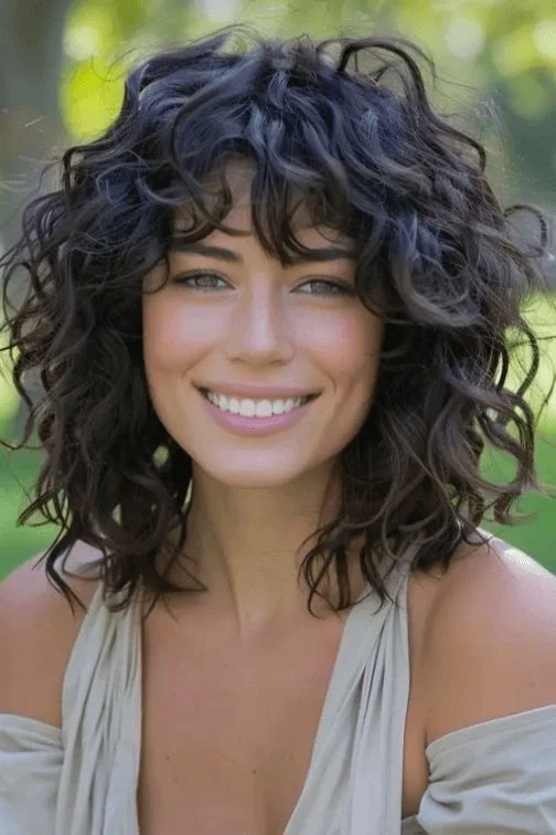19 Cute Hairstyles for Curly Hair That'll Make You Fall in Love With Your Curls All Over Again 13 Curly Shag With Layers