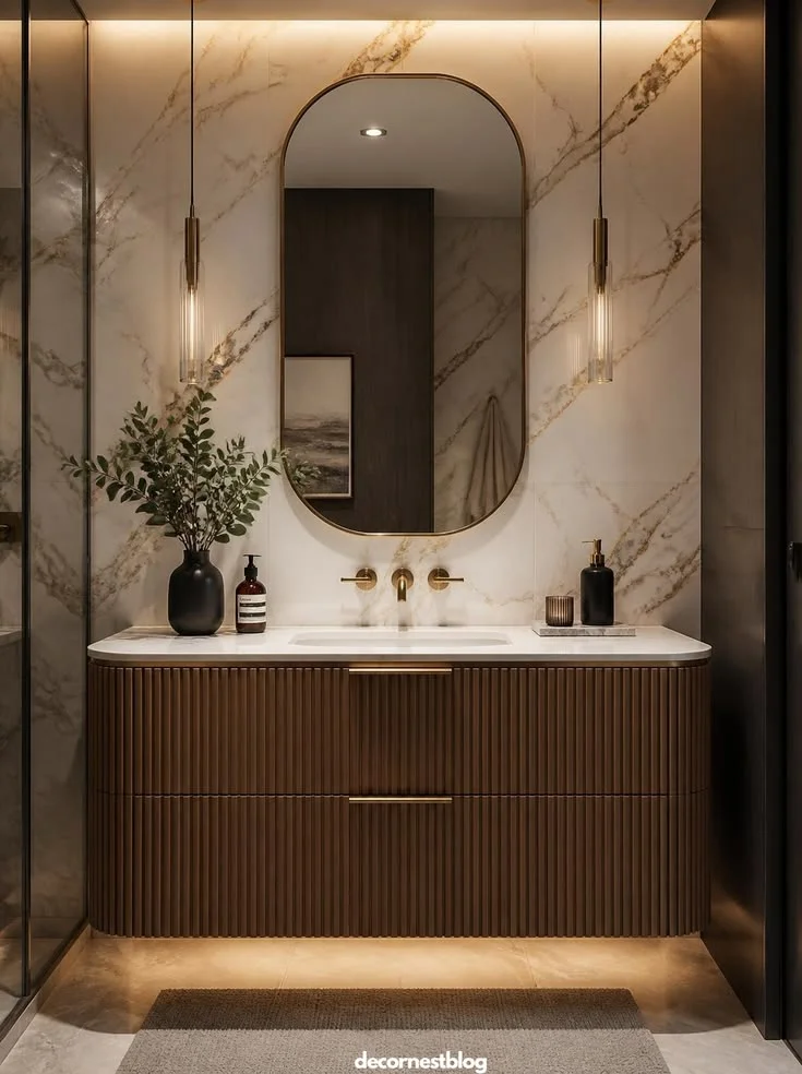 20 Trending Bathroom Ideas That Are Seriously Making Every Home Look Expensive in 2026 5 Fluted Wood Vanities