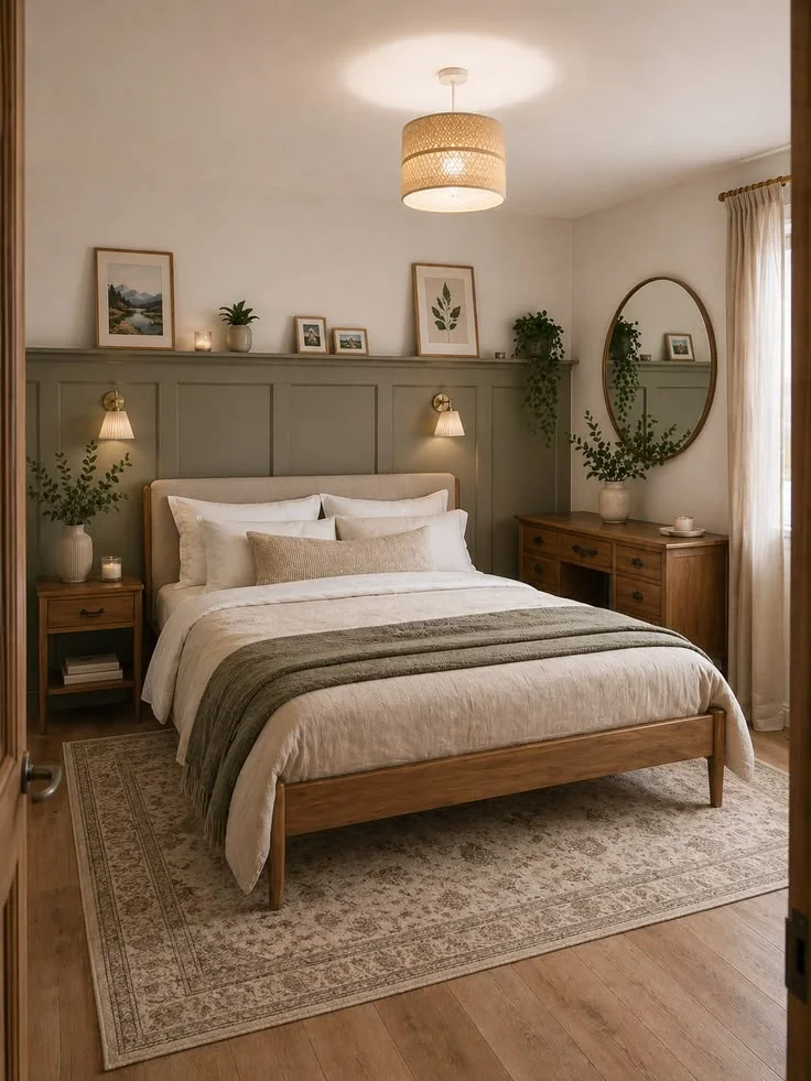 19 Guest Bedroom Ideas That Look Straight Out of a Luxury Hotel 17 Green Nature Inspired Bedroom