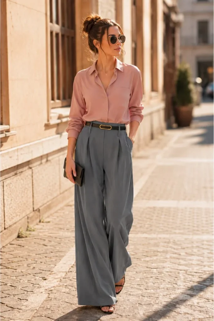 Feel-Good Fashion Starts Here: 15 Plus Size Outfit Ideas for Every Kind of Day 6 High Waisted Trousers With a Tucked In Shirt