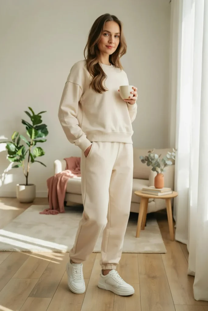 18 Outfit Ideas for Women That Make Getting Dressed Way More Fun 14 Matching Sweat Set Sneakers