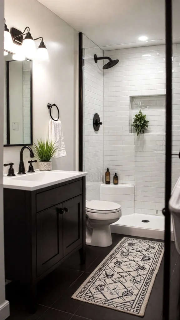 20 Trending Bathroom Ideas That Are Seriously Making Every Home Look Expensive in 2026 8 Matte Black Fixtures