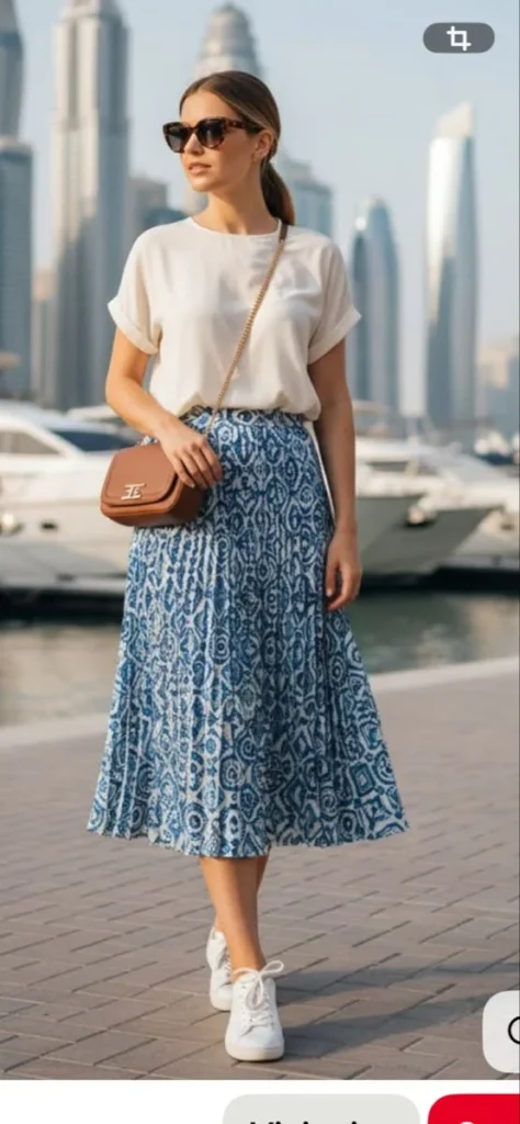 Your Everyday Style Refresh Starts With These 17 Korean Outfit Ideas 13 Midi Skirt With a Simple Knit Top