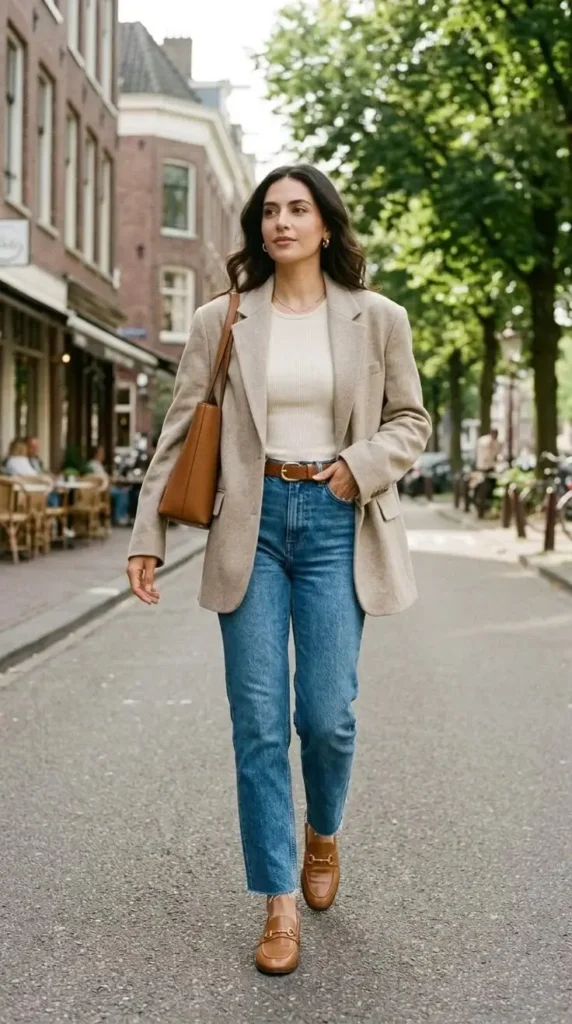 Feel-Good Fashion Starts Here: 15 Plus Size Outfit Ideas for Every Kind of Day 4 Oversized Blazer With Straight Leg Jeans