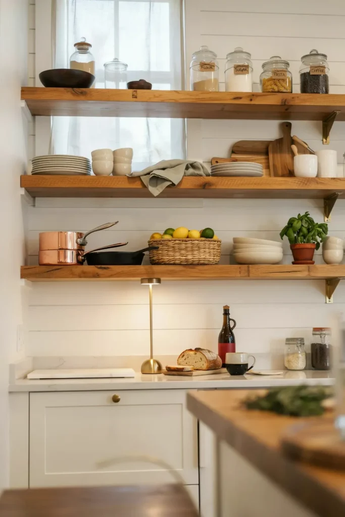 18 Kitchen Shelving Ideas That Make Your Space Look Straight Out of Pinterest 13 Pantry Style Open Shelvings