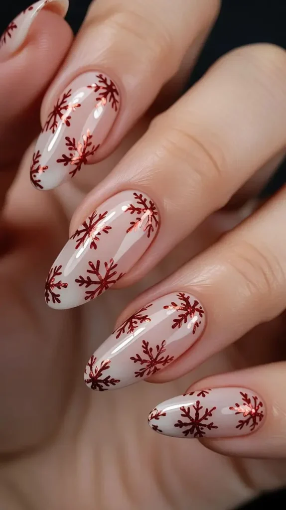Holiday Nails Made Easy: 17 Simple Christmas Nails That Still Feel Special 11 Red and Nude Alternating Nails
