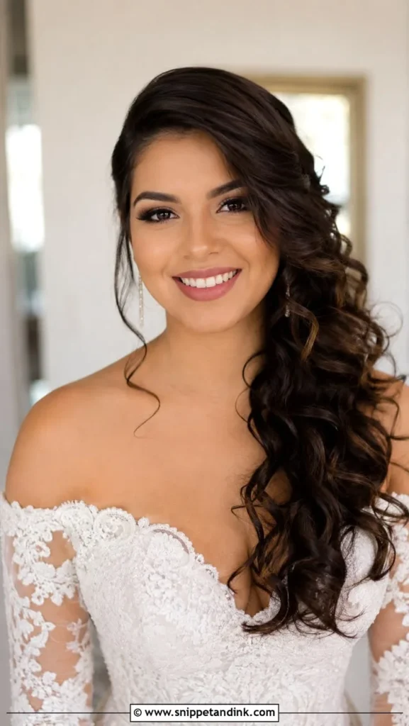 19 Cute Hairstyles for Curly Hair That'll Make You Fall in Love With Your Curls All Over Again 16 Side Swept Curls