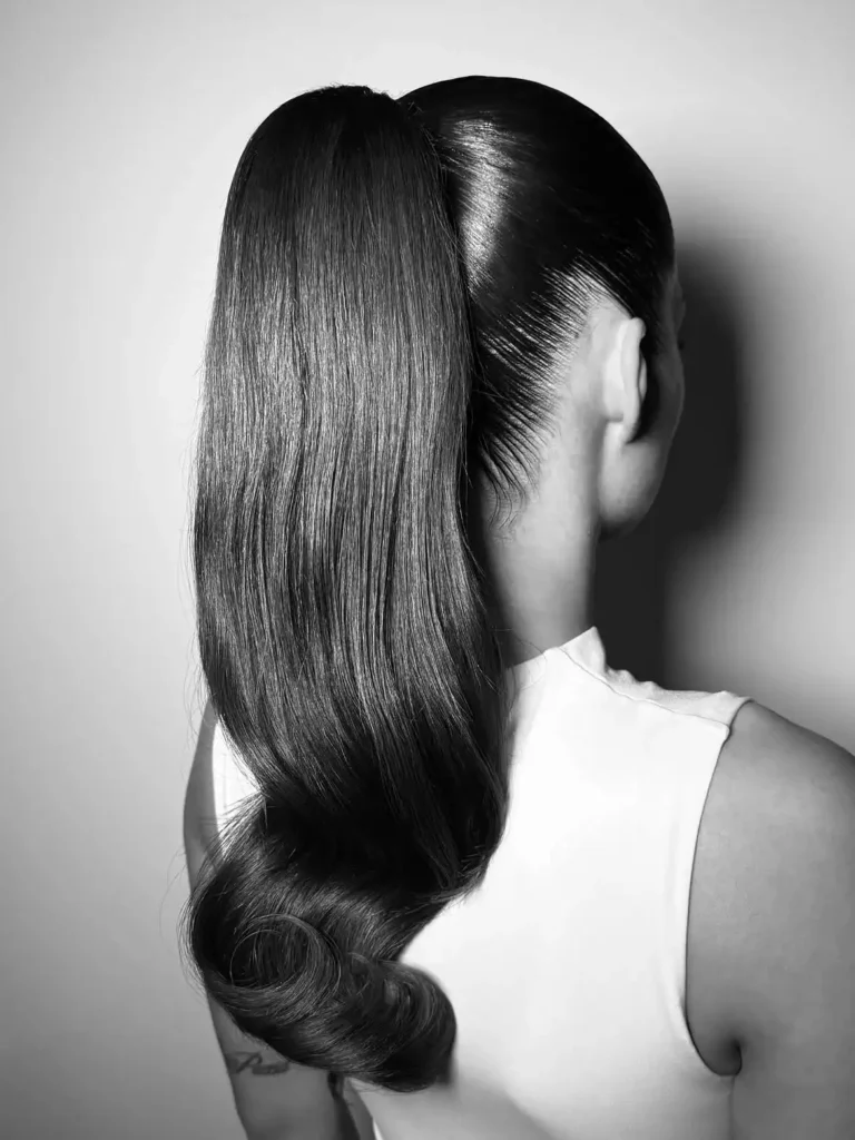 19 Formal Hairstyles for Long Hair That'll Have Everyone Asking "Who Does Your Hair?!" 5 Sleek High Ponytail