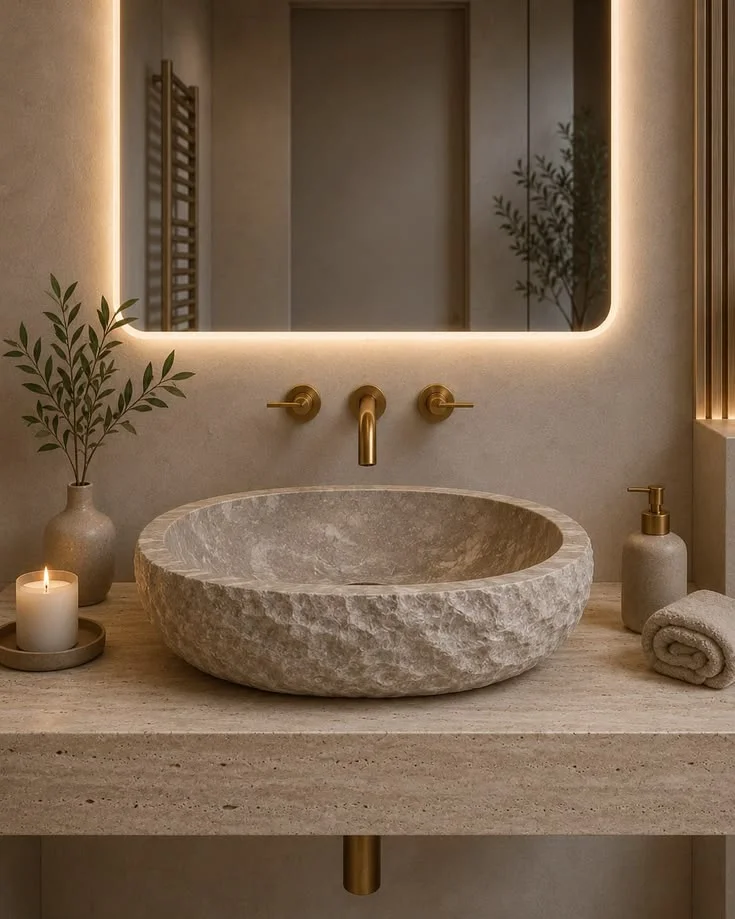 20 Trending Bathroom Ideas That Are Seriously Making Every Home Look Expensive in 2026 3 Statement Stone Sinks