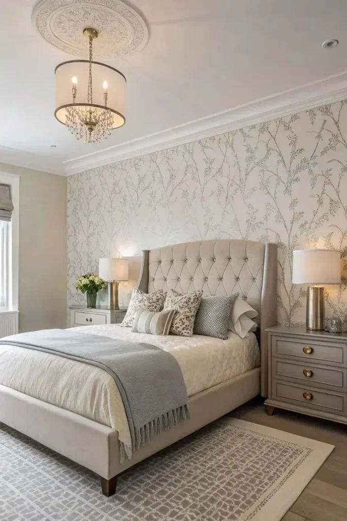 19 Guest Bedroom Ideas That Look Straight Out of a Luxury Hotel 20 Statement Wallpaper Bedroom