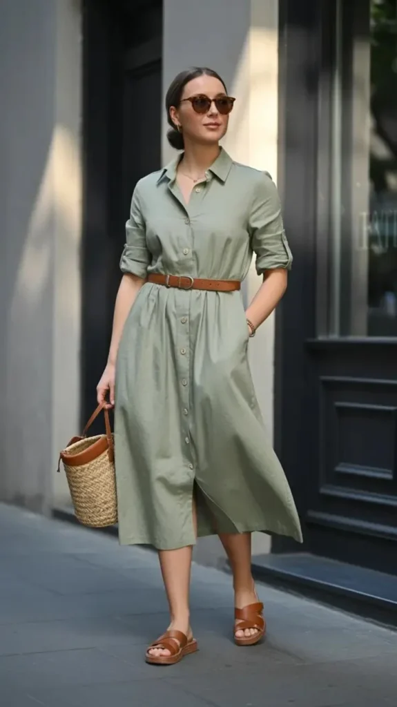 18 Engagement Outfit Ideas That’ll Have You Looking Like a Dream 12 The Casual Chic Shirt Dress