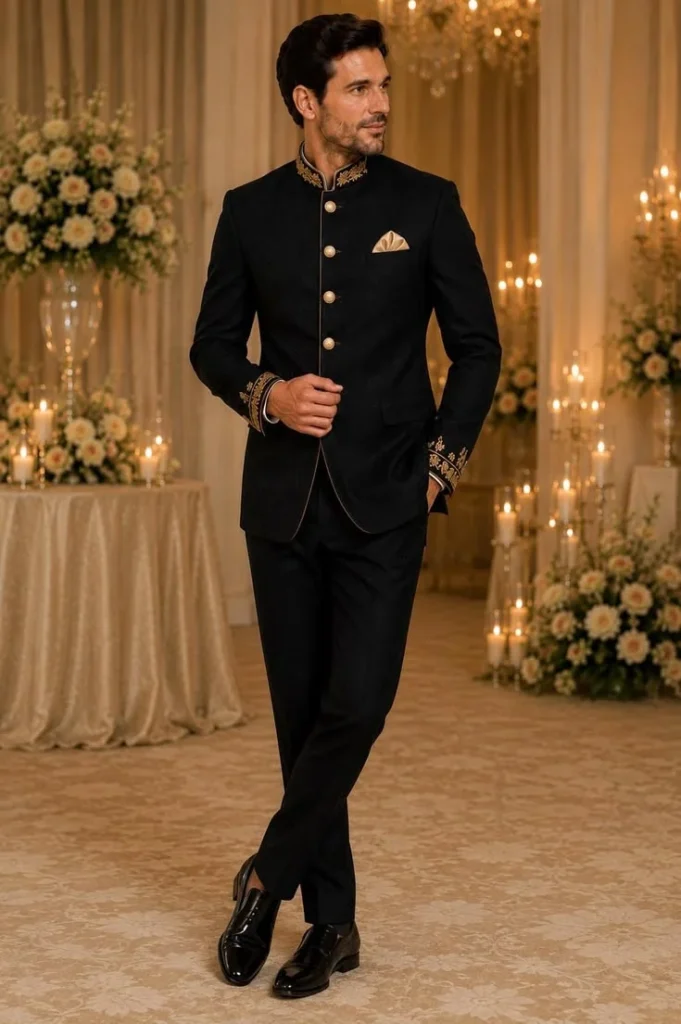 18 Engagement Outfit Ideas That’ll Have You Looking Like a Dream 10 The Groom in a Classic Bandhgala