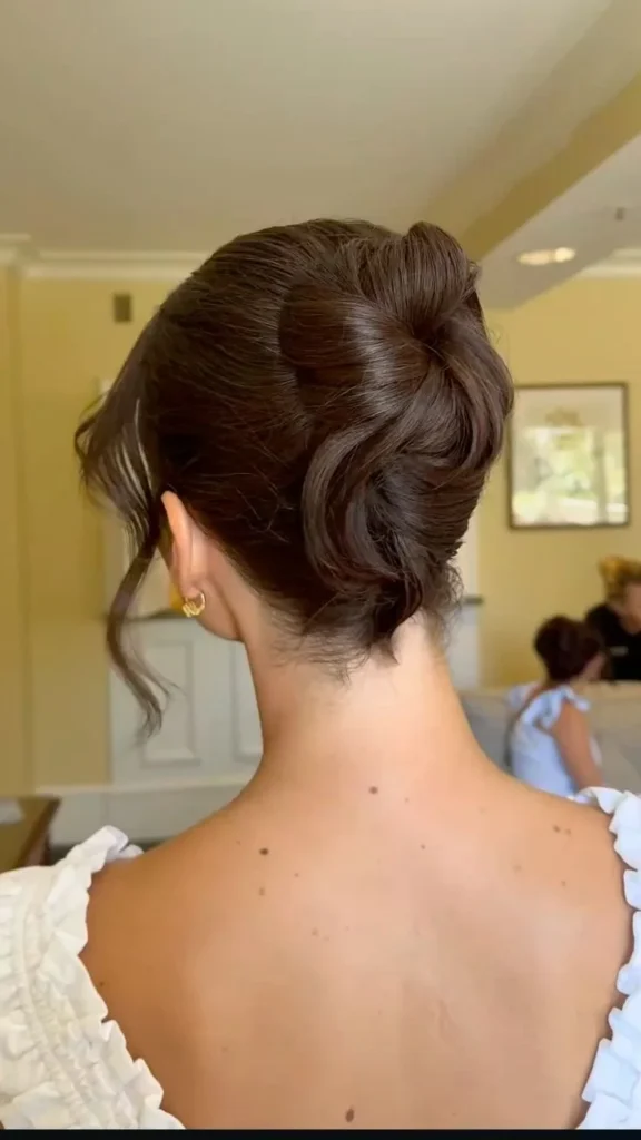 15 Cute Hairstyles for Medium Hair That Look Way Harder Than They Are 16 The Soft French Twist With Loose Ends