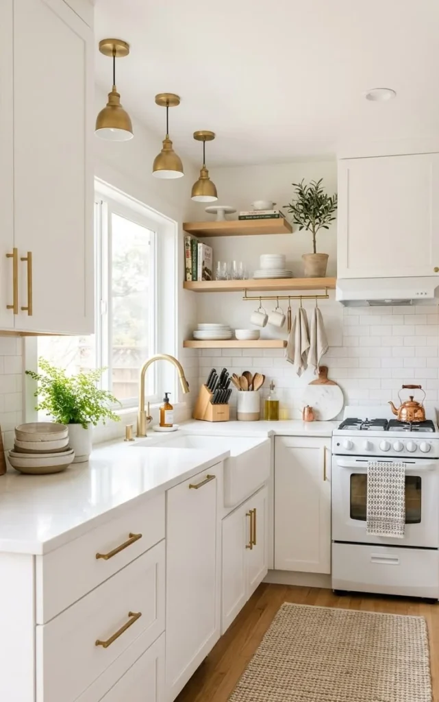 19 Small Kitchen Ideas That Make Tiny Spaces Look Straight Out of a Designer Pinterest Board 3 Use Light Colors to Fake a Bigger Space