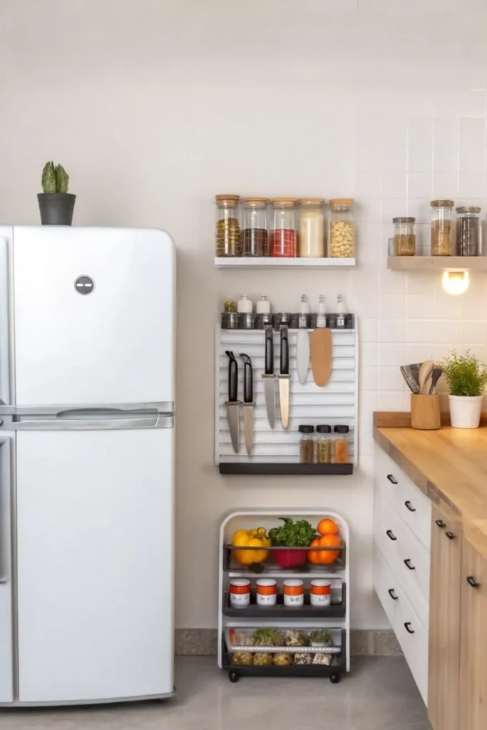 19 Small Kitchen Ideas That Make Tiny Spaces Look Straight Out of a Designer Pinterest Board 18 Use Magnetic Storage