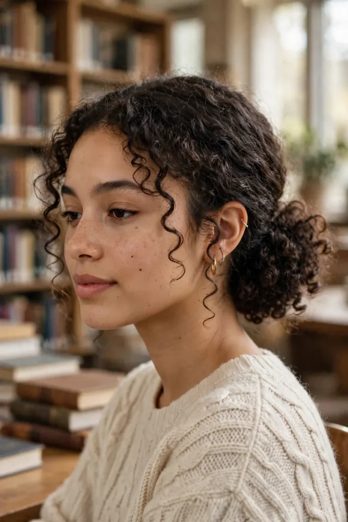 19 Cute Hairstyles for Curly Hair: Love Letters I Never Sent (Until Now) 13 curlyhair 12 low puff