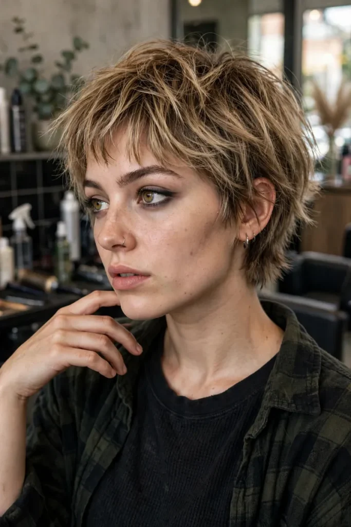 grunge 13 blow dried messy fringe