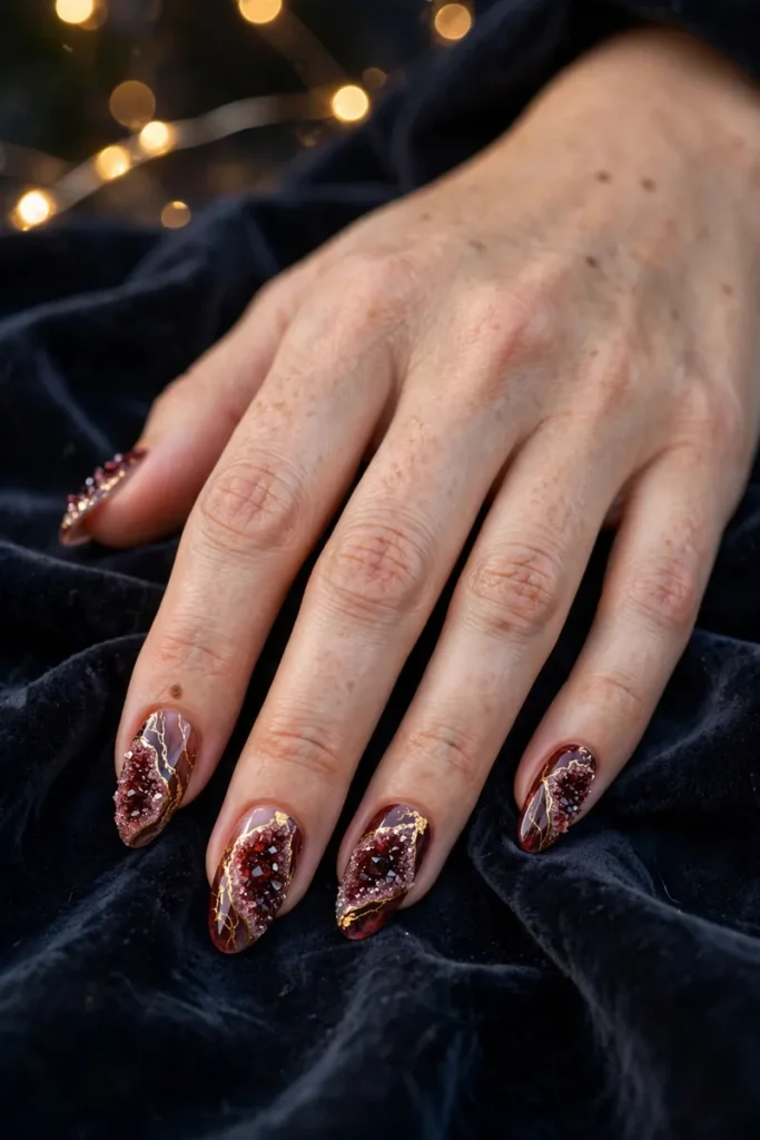 16 Red Christmas Nails That Look So Expensive, Nobody Will Guess Your Holiday Budget 16 image 201