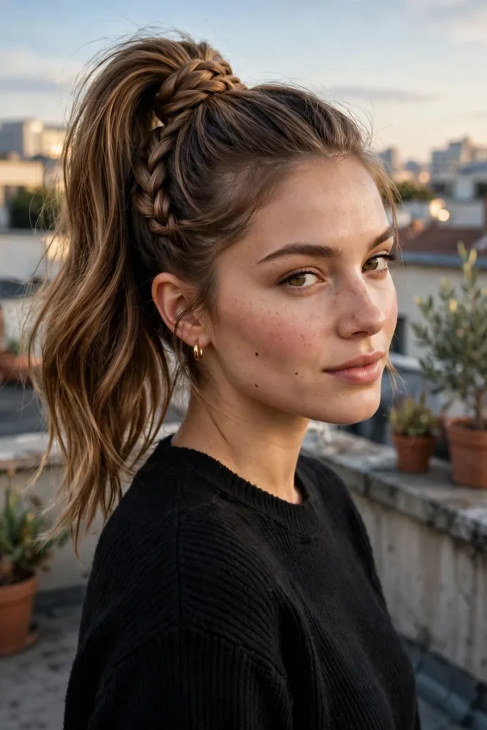 medhair 09 high ponytail braid wrap
