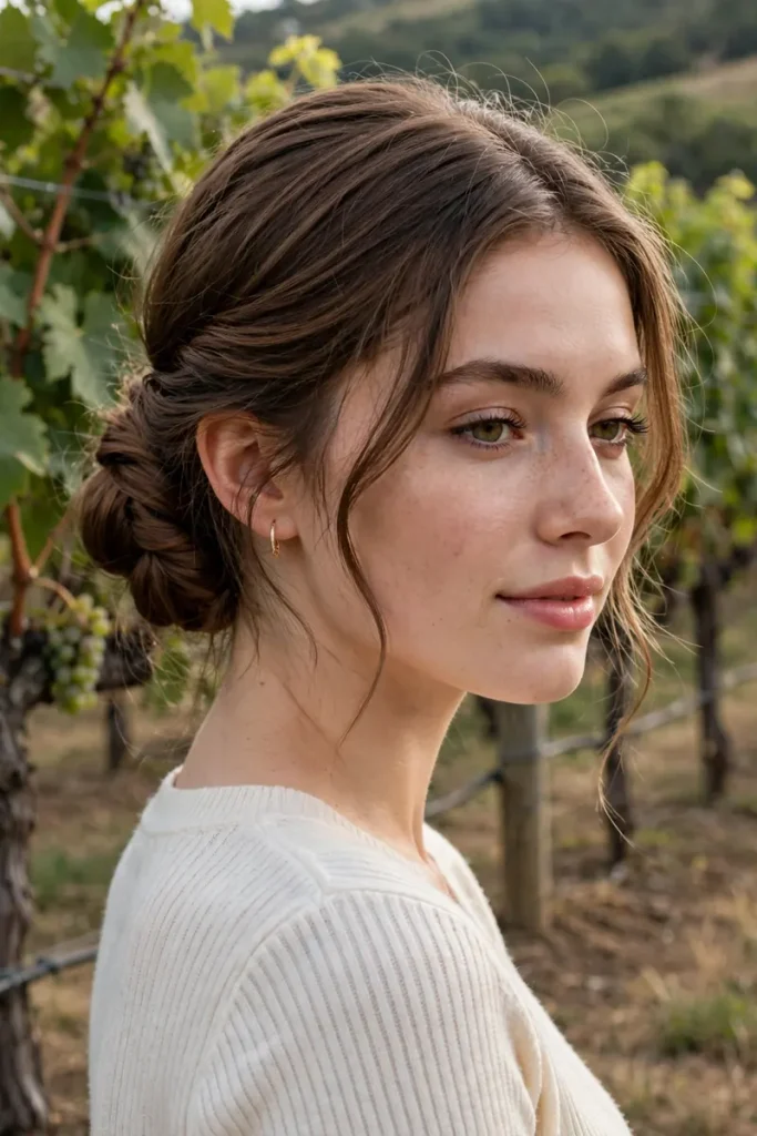 medhair 12 twisted low chignon