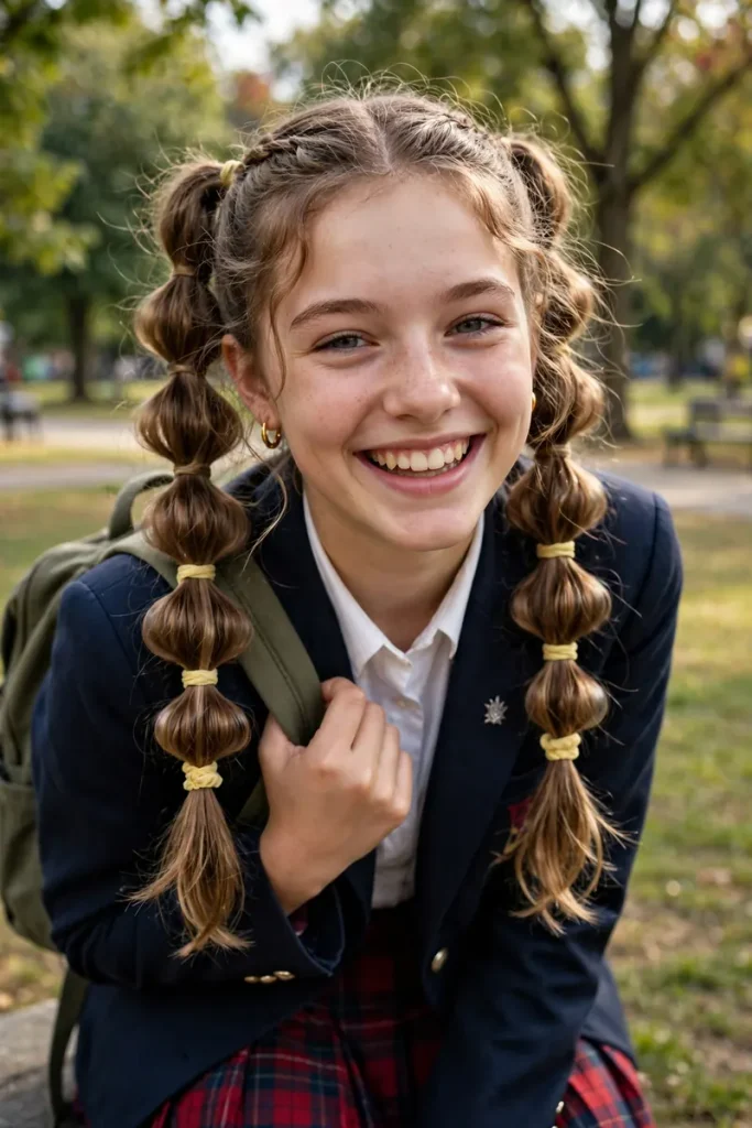 school 05 bubble braids