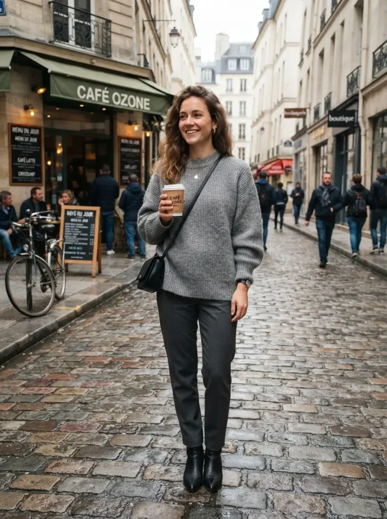 17 Office Fall Outfits, Scheduled Like a Real Tuesday 8 A Quick Walk to Grab Coffee