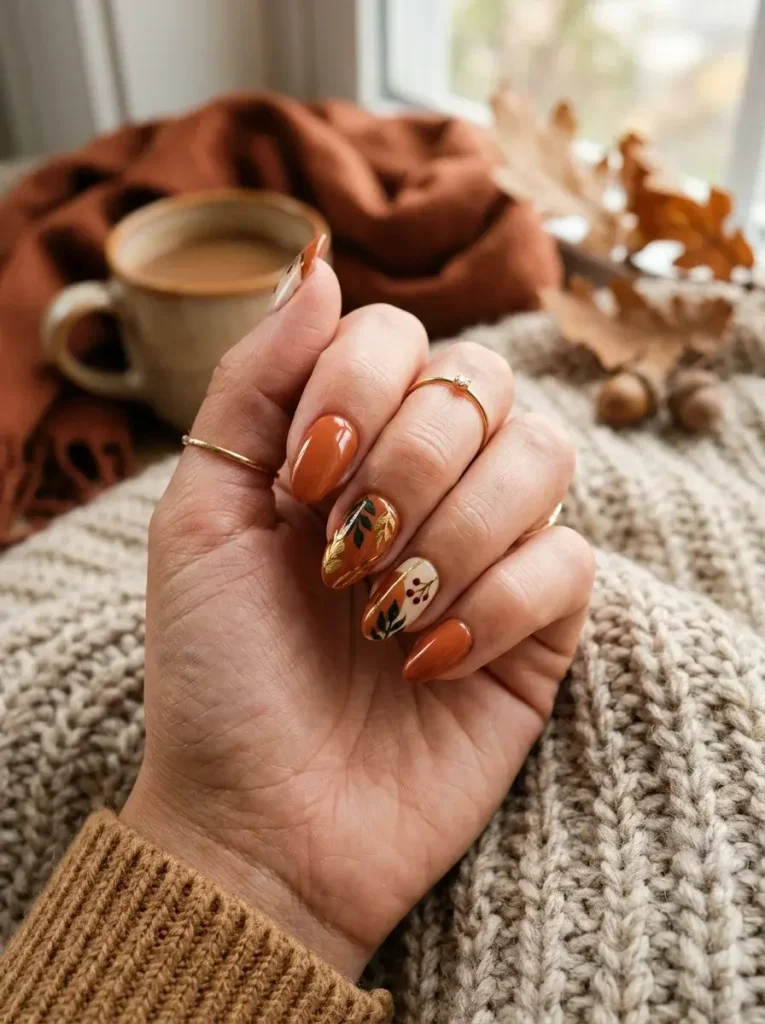 13 Fall Aesthetic Nails, Curated Like a Feed You'd Actually Want to Scroll 11 A Reel Cover