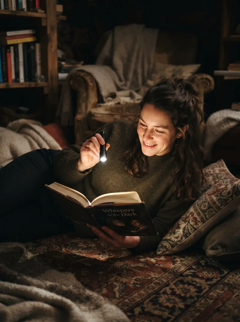 17 Halloween Activities Worth Actually Planning For 14 A flashlight story time indoors nothing frightening