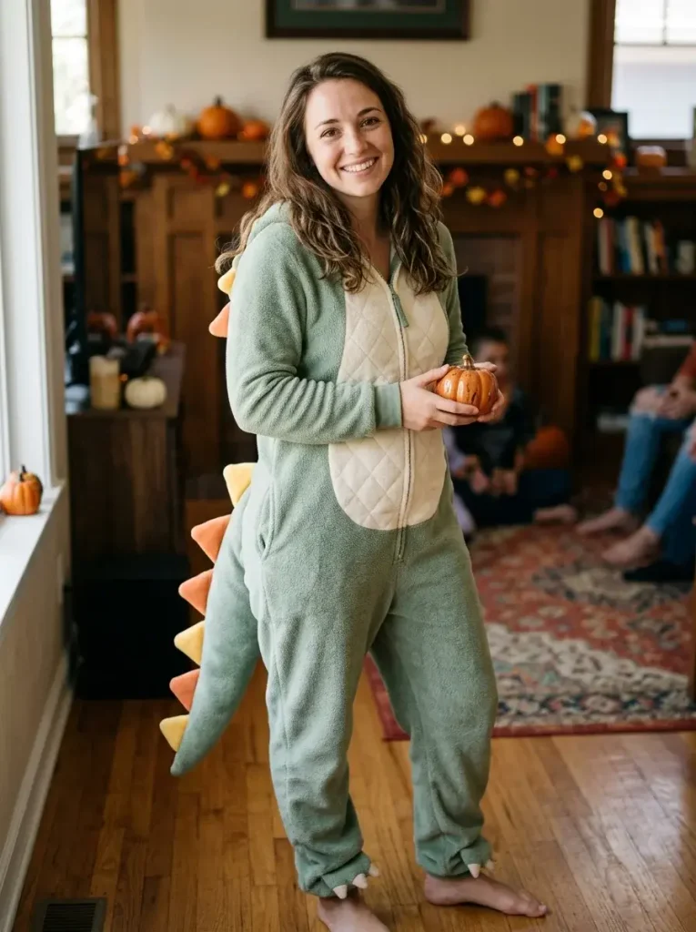 A one piece costume with no separate hat or headpiece