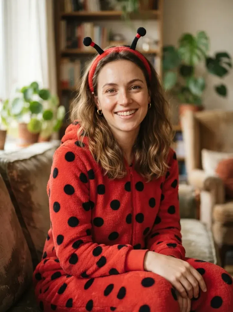 A onesie with a small soft headband