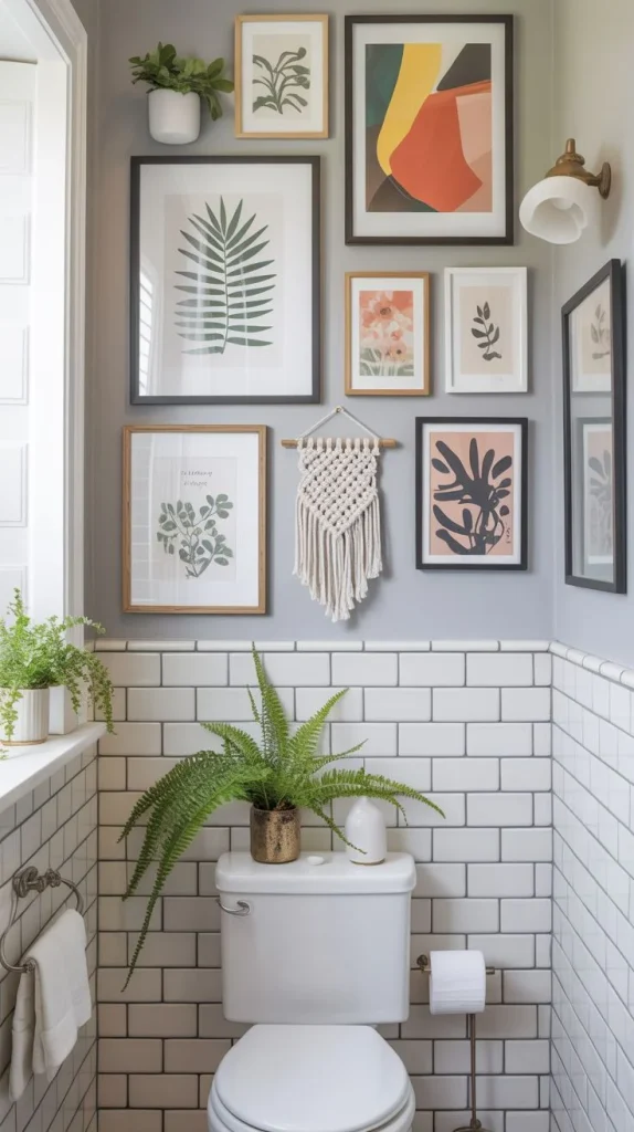18 Guest Bathroom Ideas So Good Your Visitors Might “Accidentally” Stay Longer 18 Add Artwork for Personality