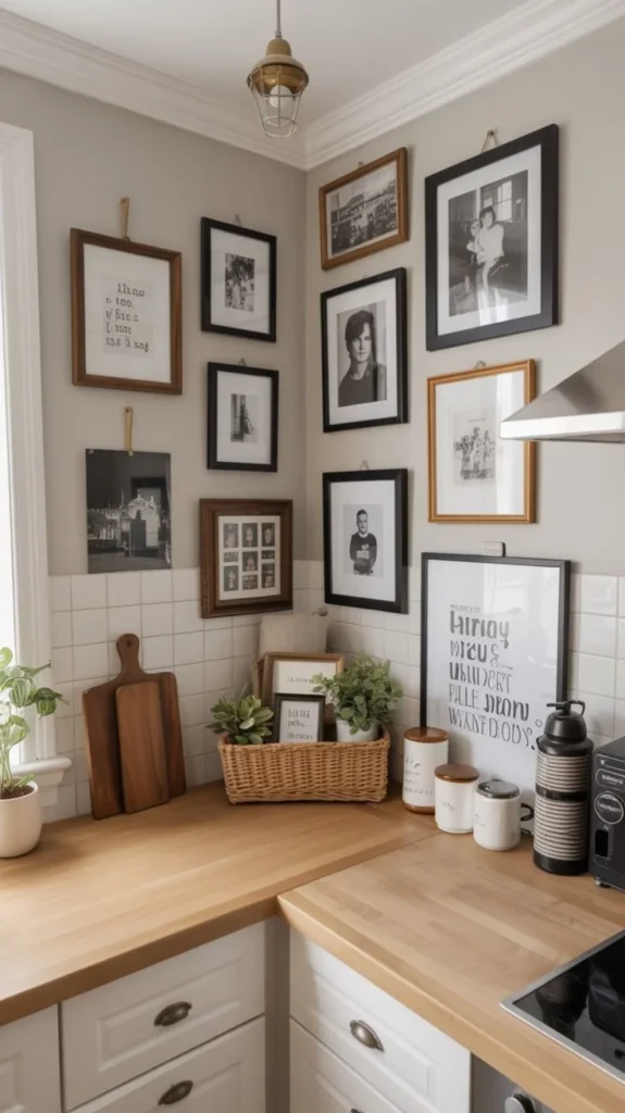 19 Kitchen Corner Ideas That Instantly Make Your Space Look Expensive (Without a Full Remodel) 18 Add Artwork to the Corner