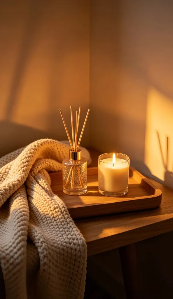 Your Bedroom Deserves This Glow-Up: 19 Cozy Bedroom Ideas That Make Every Night Feel Like a Luxury Staycation 11 Add Scent With a Diffuser or Candles