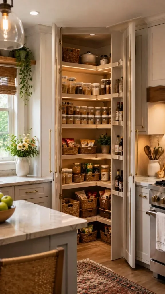 19 Kitchen Corner Ideas That Instantly Make Your Space Look Expensive (Without a Full Remodel) 6 Add a Corner Pantry