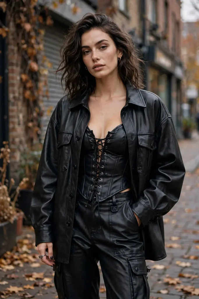14 Edgy Fall Outfits That'll Make Your Closet Actually Interesting 7 All Leather Everything