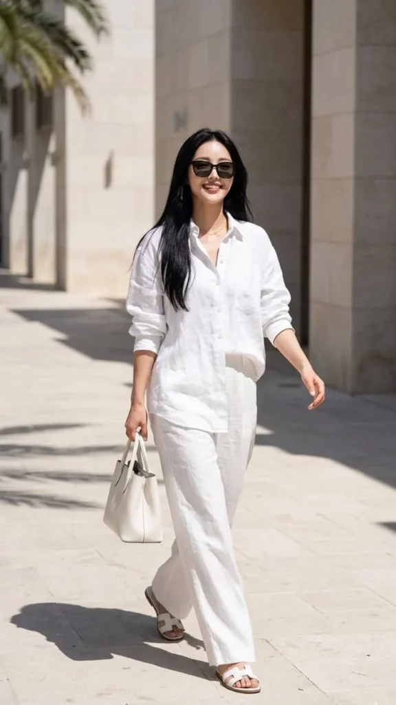 Fresh, Clean, and Chic: 19 White Outfit Ideas for Effortless Style 5 All White Monochrome Outfit