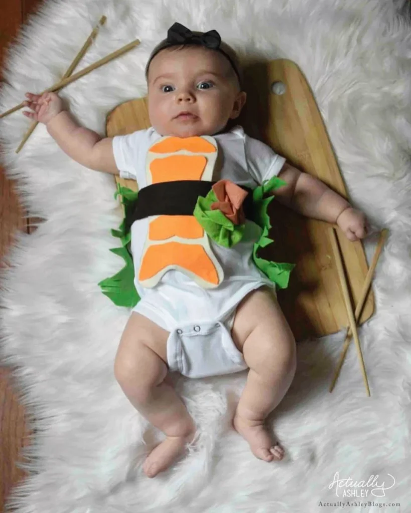 16 Baby Halloween Costumes That Are Almost Too Cute to Handle 8 Baby Sushi Roll