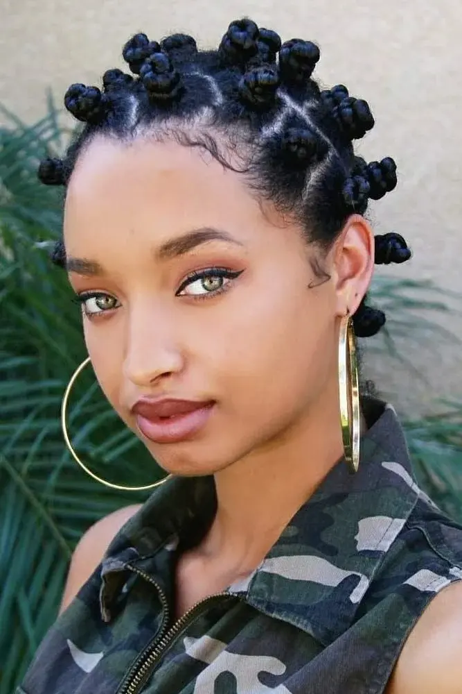 17 Short Natural Hairstyles Ideas That Look Cute, Fresh, and Seriously Stylish 8 Bantu Knot Out on Short Hair