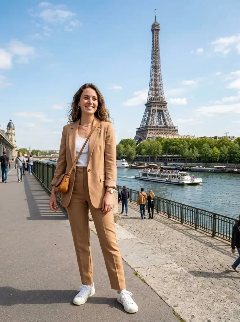 Biscuit Blazer and Trouser