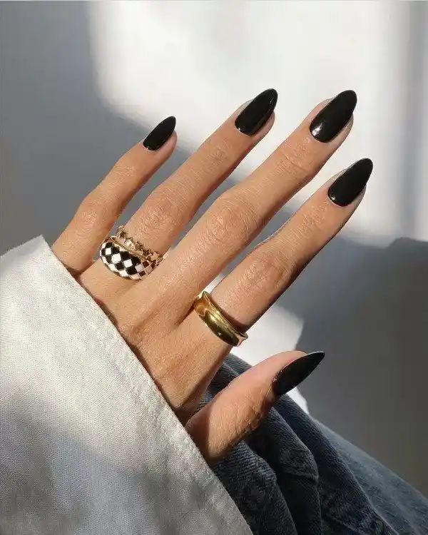 16 Simple Fall Nails That Make Your Autumn Look Instantly Better 14 Black Fall Nails
