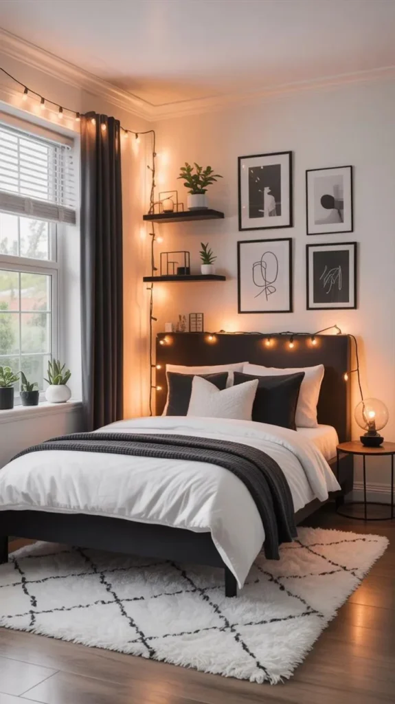 20 Teen Girl Bedroom Ideas So Cute You’ll Want to Redecorate This Weekend 17 Black and White Cool Girl Room