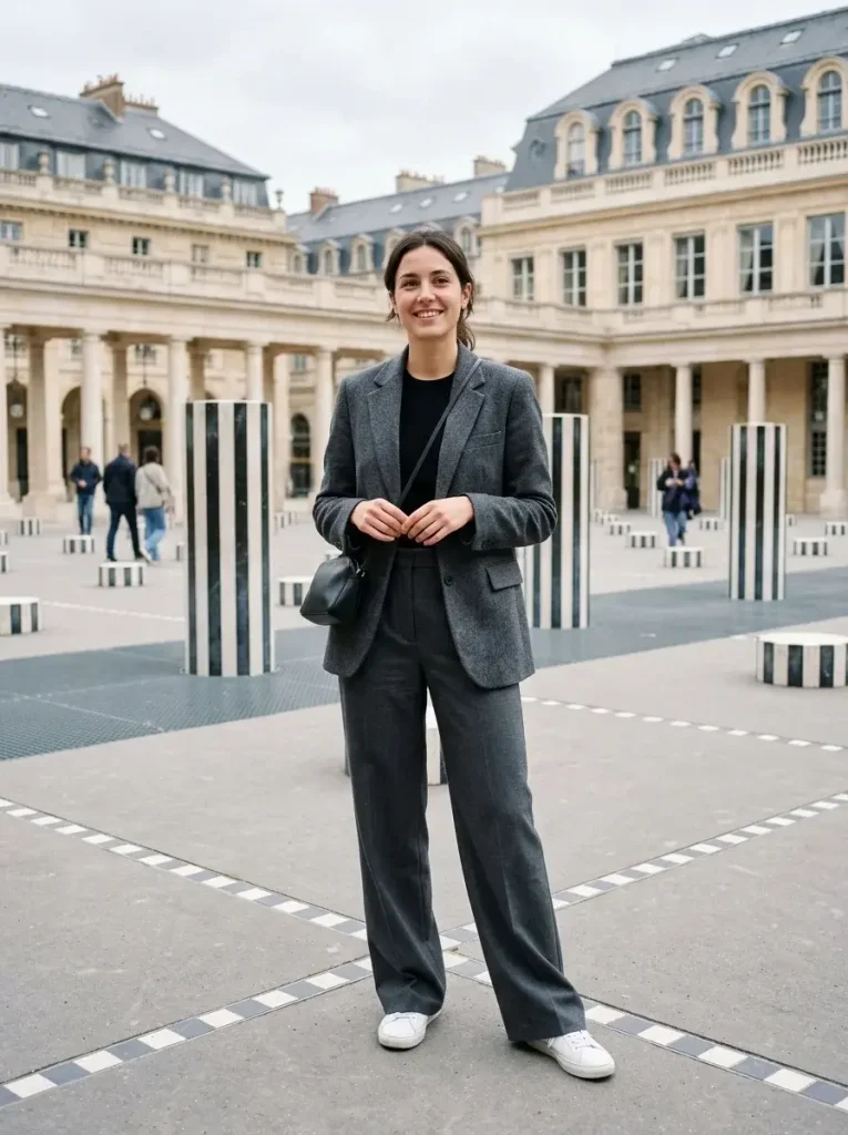 17 Fall Fashion Outfits That Will Instantly Upgrade Your Autumn Wardrobe 9 Blazer and Wide Leg Trousers