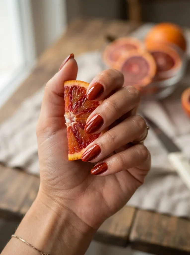 13 Fall Orange Nails, Stocked Like Jars on a Spice Rack 14 Blood Orange