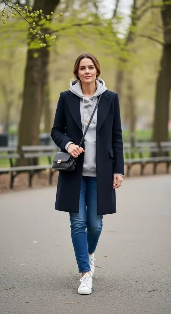 14 Fall Outfits Jeans Lovers Will Want to Wear on Repeat 12 Boyfriend Jeans With a Hoodie and Coat