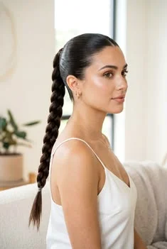 Make Busy Mornings Easier with 16 Work Hairstyles for Long Hair 11 Braided Low Ponytail