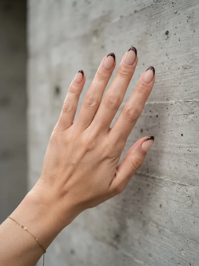 17 Brown Fall Nails That Look Expensive, Cozy, and Perfect for Autumn 16 Brown French Tip Brown Fall Nails