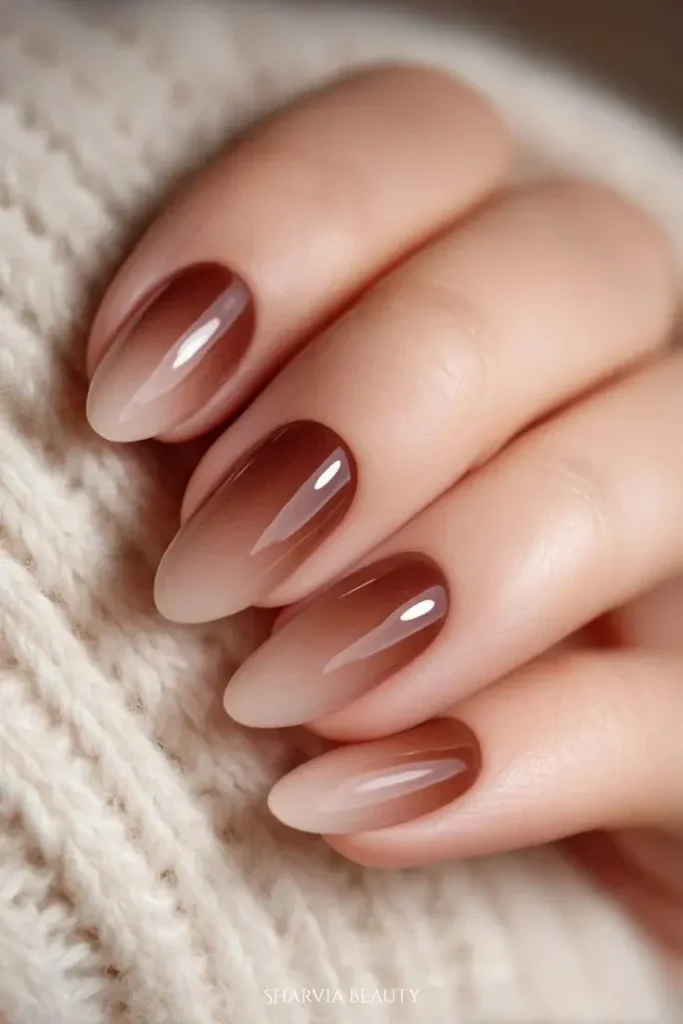 17 Brown Fall Nails That'll Make You Ditch Your Basic Nude Polish Forever 10 Brown Ombre Nails