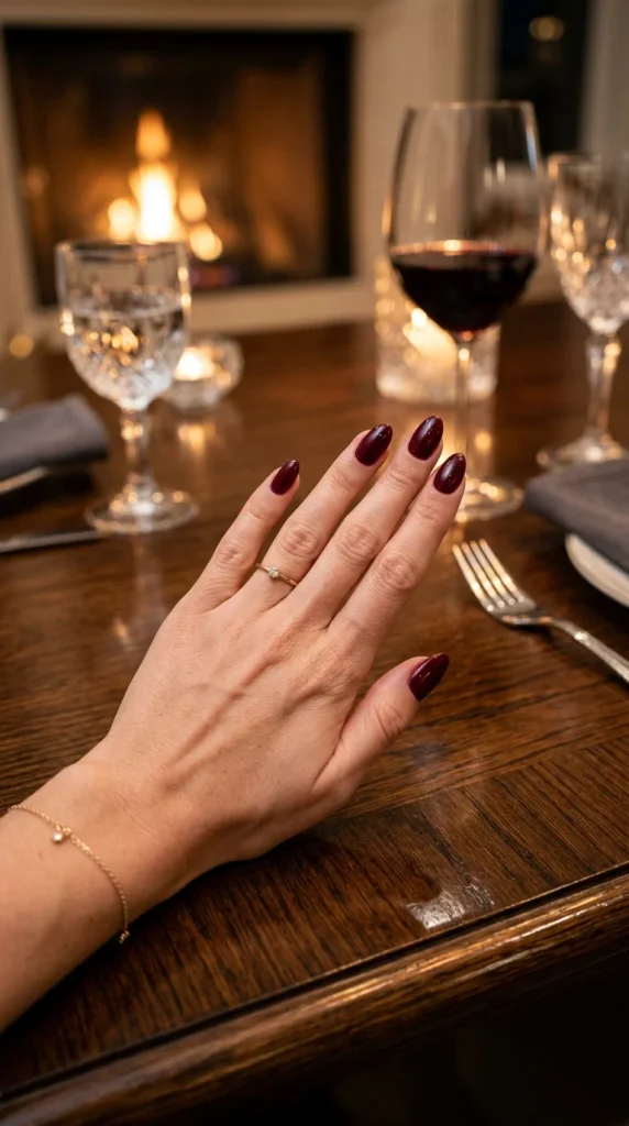 15 Fall Nail Ideas for a Cozy Autumn Manicure You’ll Love 4 Burgundy Wine Inspired Nails
